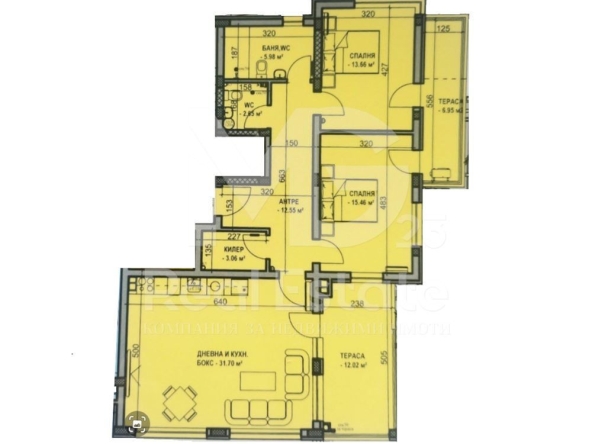 Тристаен апартамент в Пловдив, Беломорски - 141 кв.м за 1301 €/кв.м - Снимка #1