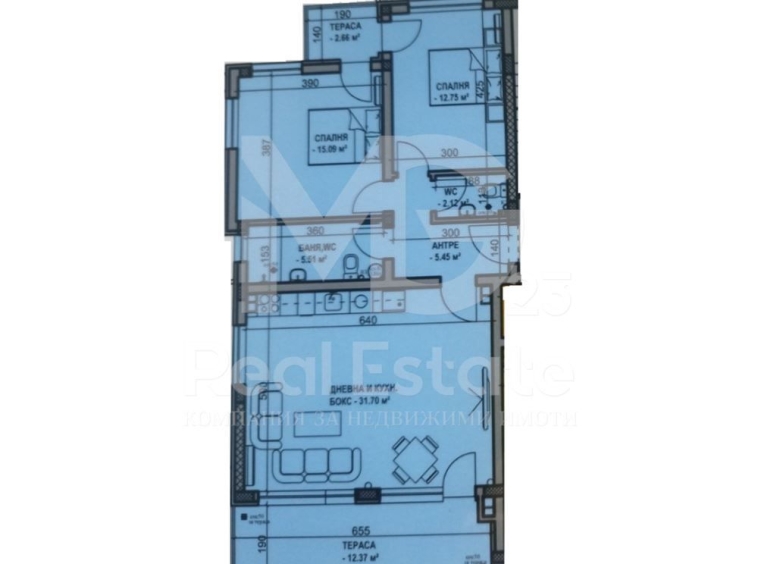 Тристаен апартамент в Пловдив, Беломорски - 122 кв.м за 1305 €/кв.м - Снимка #1