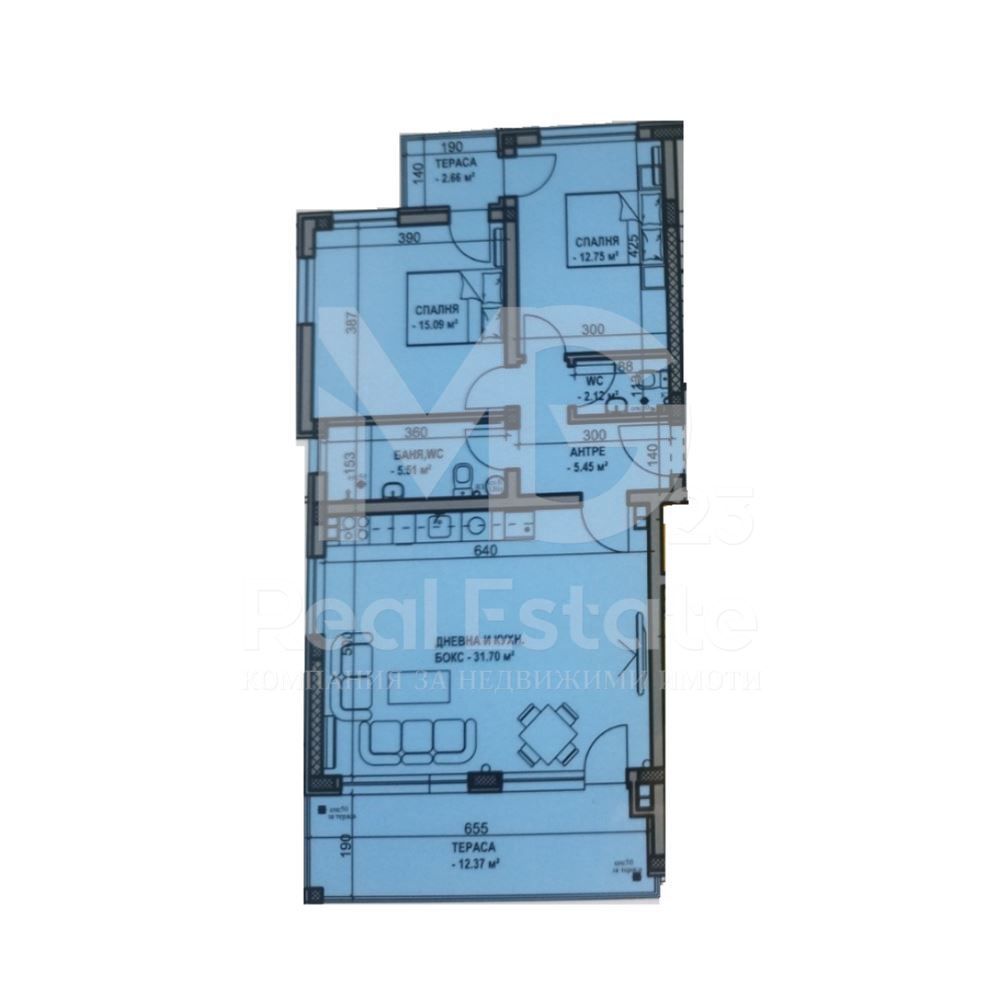 Тристаен апартамент в Пловдив, Беломорски - 122 кв.м за 1305 €/кв.м - Снимка #1