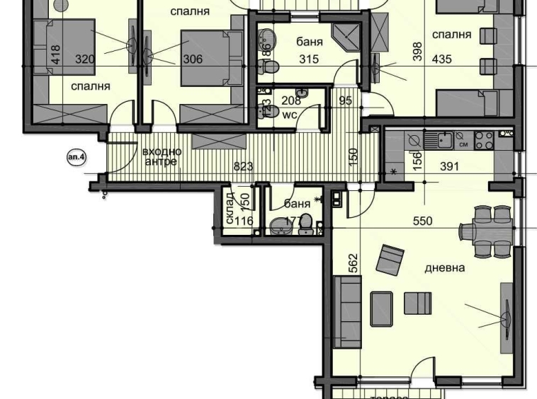 Четиристаен апартамент в Пловдив, Остромила - 179 кв.м за 978 €/кв.м - Снимка #1
