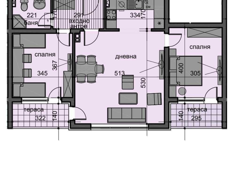 Тристаен апартамент в Пловдив, Остромила - 116 кв.м за 983 €/кв.м - Снимка #1