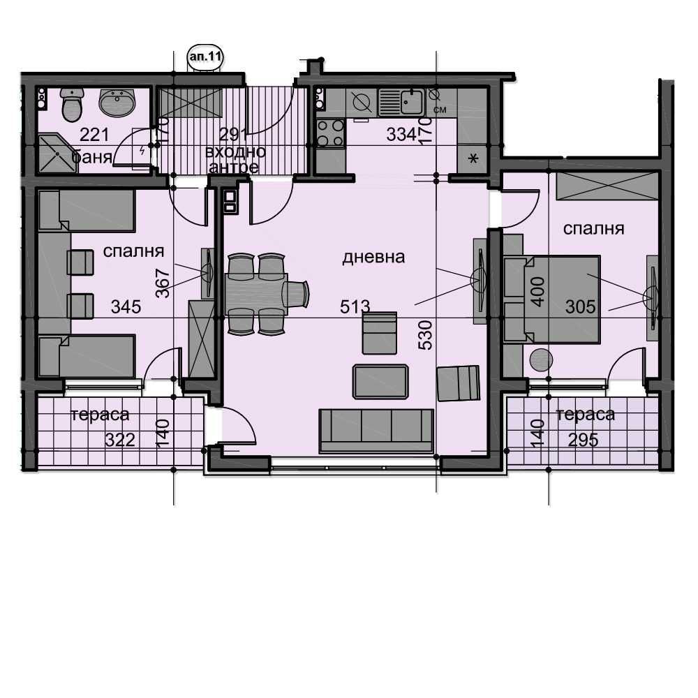 Тристаен апартамент в Пловдив, Остромила - 116 кв.м за 983 €/кв.м - Снимка #1