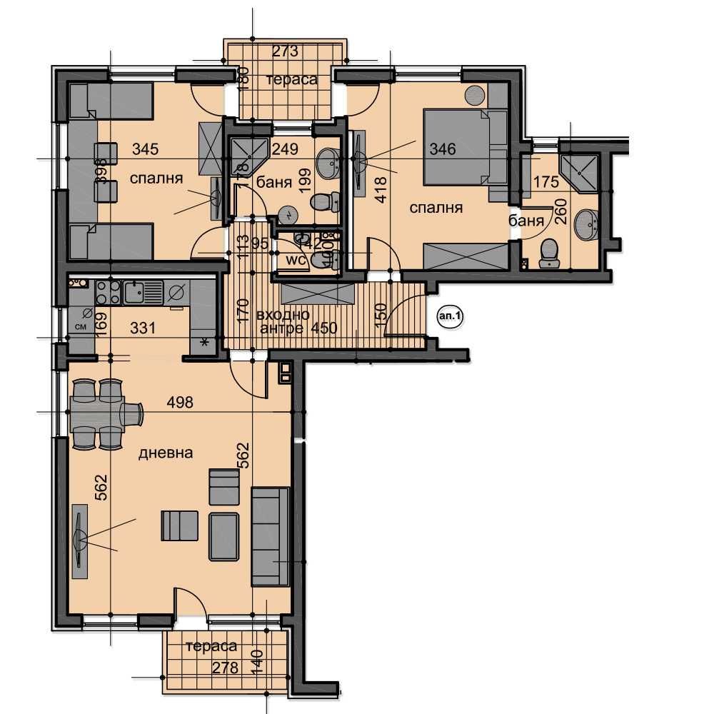 Тристаен апартамент в Пловдив, Остромила - 148 кв.м за 1000 €/кв.м - Снимка #1