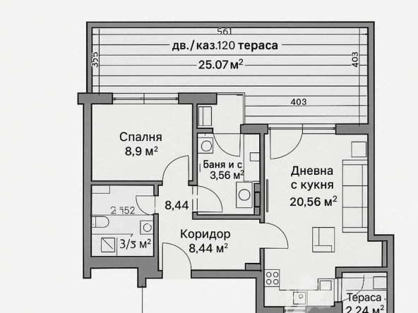 Двустаен апартамент в Варна, Младост 1 - 96 кв.м за 1448 €/кв.м - Снимка #1