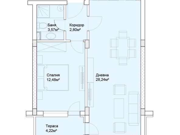 Двустаен апартамент в Пловдив, Кършияка - 65 кв.м за 1200 €/кв.м - Снимка #1