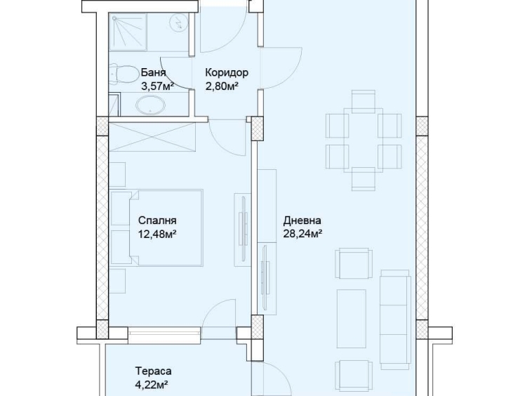 Двустаен апартамент в Пловдив, Кършияка - 65 кв.м за 1200 €/кв.м - Снимка #1