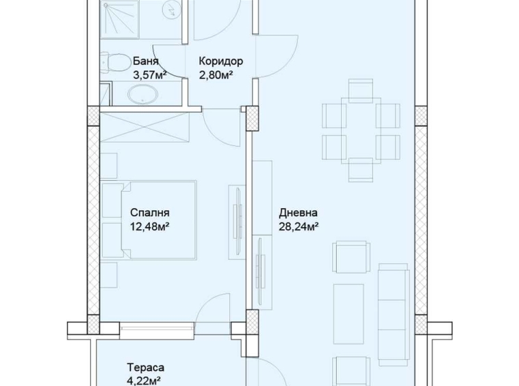 Двустаен апартамент в Пловдив, Кършияка - 69 кв.м за 1131 €/кв.м - Снимка #1