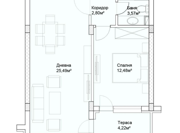 Двустаен апартамент в Пловдив, Кършияка - 65 кв.м за 1200 €/кв.м - Снимка #1