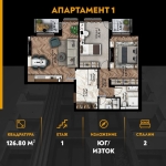 Тристаен апартамент в Стара Загора, Операта - 127 кв.м за 771 €/кв.м - Снимка #1