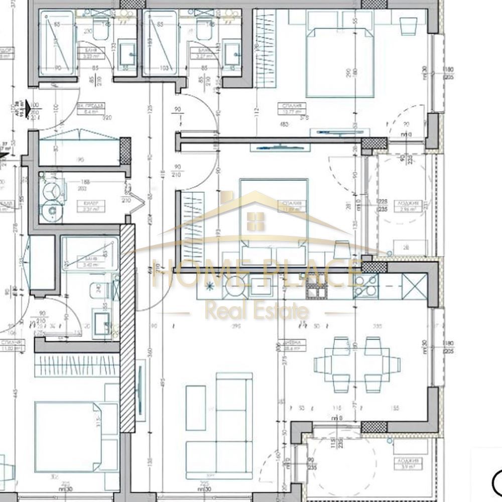 Тристаен апартамент в Варна, Възраждане 1 - 112 кв.м за 765 €/кв.м - Снимка #1