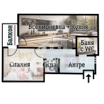 Двустаен апартамент в София, Център - 55 кв.м за 1484 €/кв.м - Снимка #1