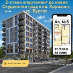 Двустаен апартамент в Бургас, Изгрев - 65 кв.м за 658 €/кв.м - Снимка #1