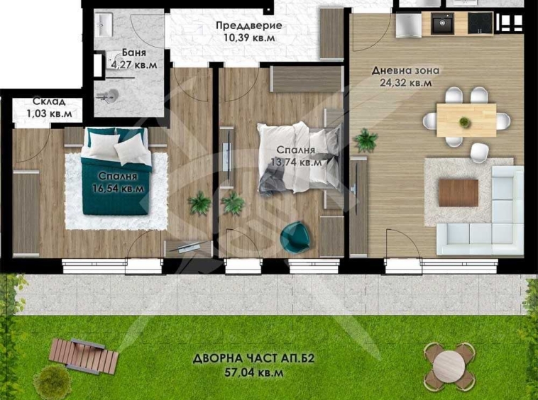 Тристаен апартамент в Пловдив, Остромила - 103 кв.м за 946 €/кв.м - Снимка #1