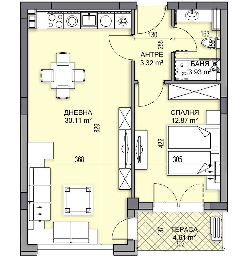 Двустаен апартамент в Пловдив, Гагарин - 77 кв.м за 947 €/кв.м - Снимка #1