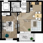 Двустаен апартамент в Пловдив, Остромила - 74 кв.м за 951 €/кв.м - Снимка #1