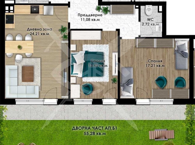 Тристаен апартамент в Пловдив, Остромила - 105 кв.м за 480 €/кв.м - Снимка #1