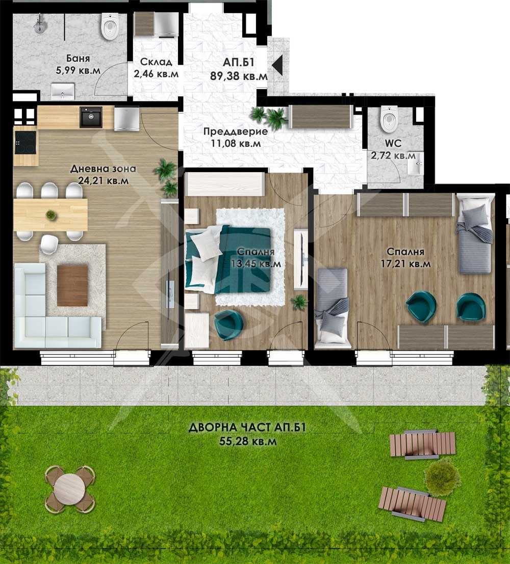 Тристаен апартамент в Пловдив, Остромила - 105 кв.м за 942 €/кв.м - Снимка #1