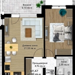 Двустаен апартамент в Пловдив, Остромила - 71 кв.м за 944 €/кв.м - Снимка #1