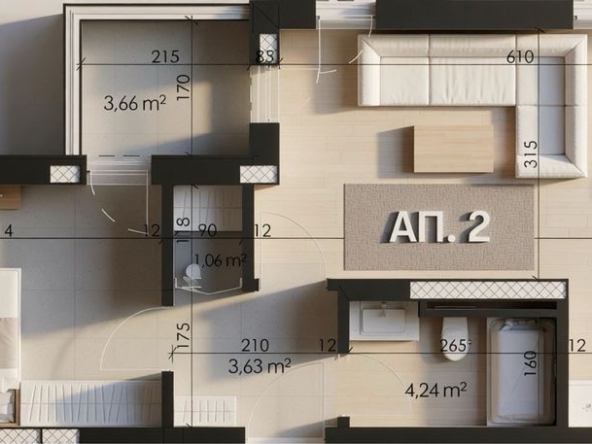 Двустаен апартамент в Пловдив, Христо Смирненски - 70 кв.м за 1006 €/кв.м - Снимка #1