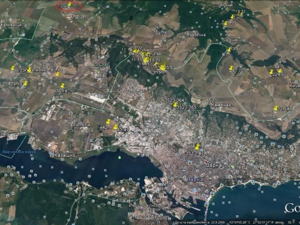 Парцел в Варна, Зимно кино Тракия - 9800 кв.м за 8 €/кв.м - Снимка #1