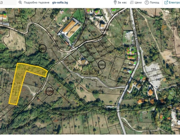 Парцел в с. Бистрица, Област София-град - 7304 кв.м за 41 €/кв.м - Снимка #1