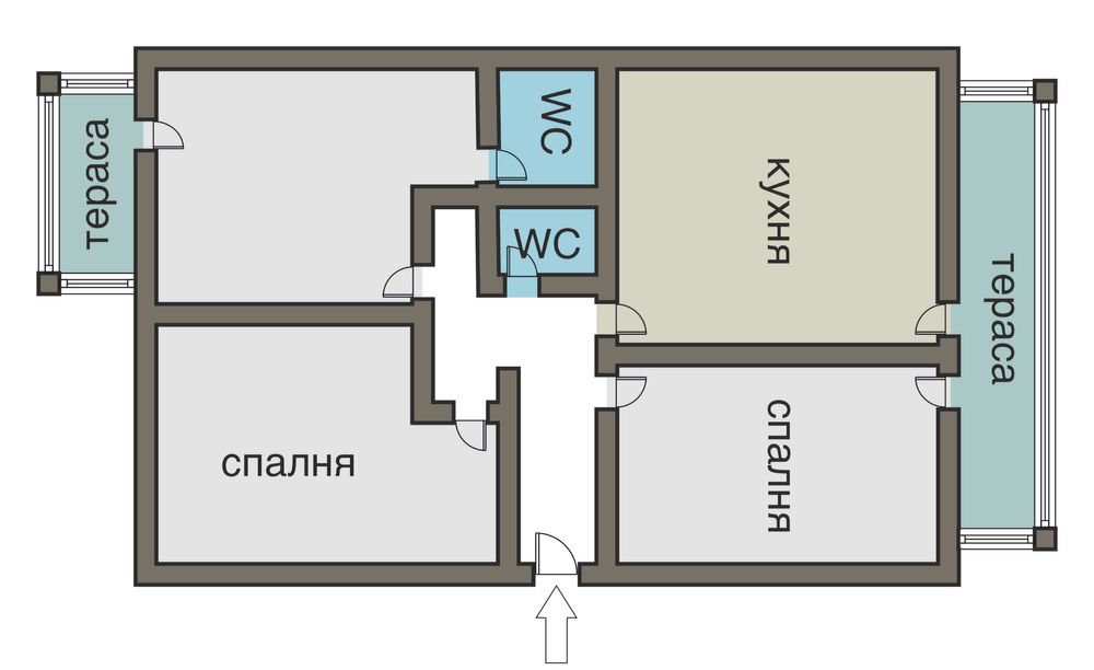 Дава се под наем Четиристаен апартамент в Перник, Каменина - 100 кв.м за 648.21 € - Снимка #1