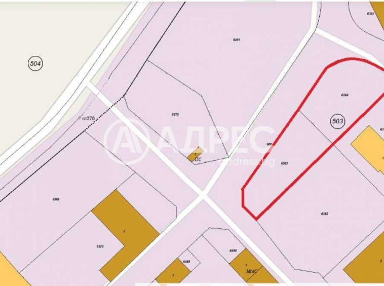 Парцел в Разград, Център - 1232 кв.м за 68 €/кв.м - Снимка #1