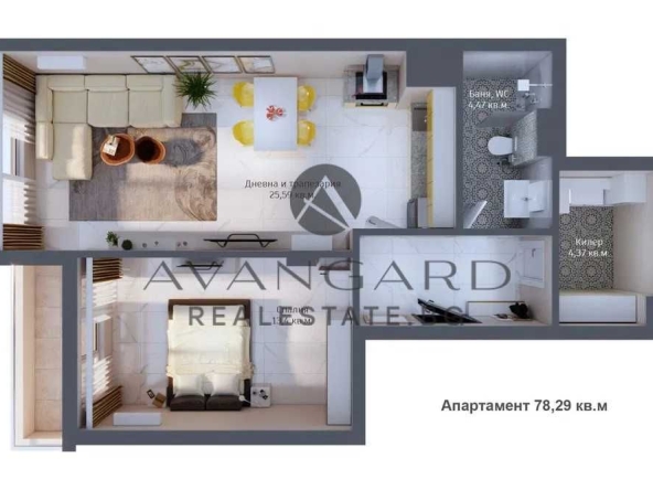 Двустаен апартамент в Пловдив, Христо Смирненски - 78 кв.м за 1334 €/кв.м - Снимка #1