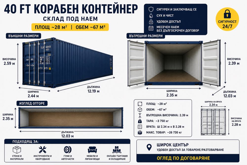 Дава се под наем Склад в София, 7-ми 11-ти километър - 35 кв.м за 228.99 € - Снимка #1