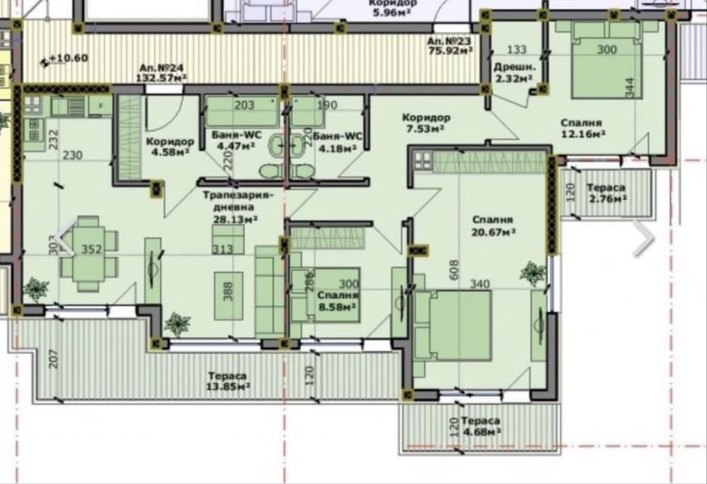 Четиристаен апартамент в Варна, Виница - 168 кв.м за 1548 €/кв.м - Снимка #1
