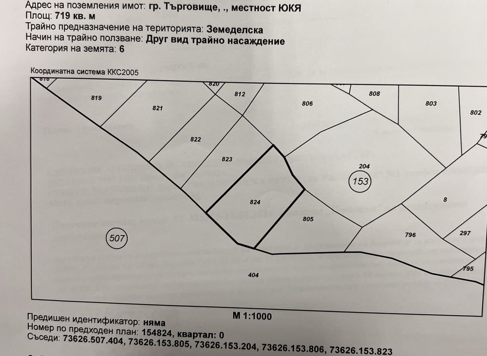 Парцел в Търговище, Вароша - 719 кв.м за 7 €/кв.м - Снимка #1