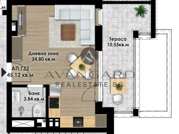 Едностаен апартамент в Пловдив, Кючук Париж - 52 кв.м за 847 €/кв.м - Снимка #1