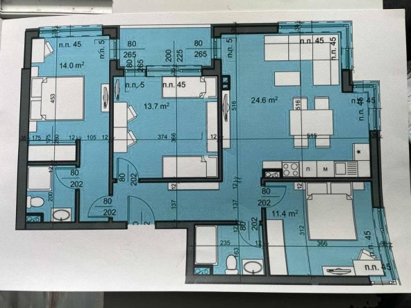Четиристаен апартамент в Бургас, Изгрев - 111 кв.м за 2252 €/кв.м - Снимка #1