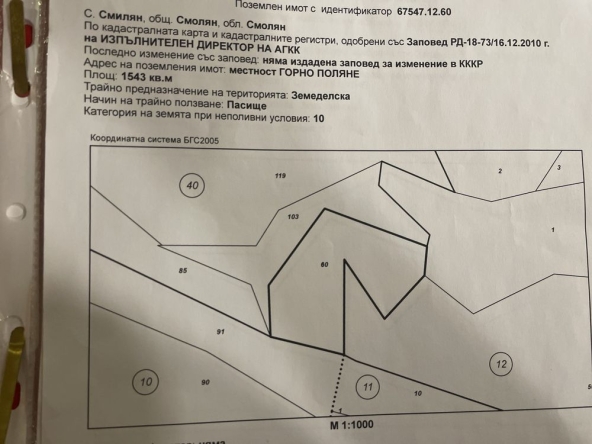Земеделски имот в с. Смилян, Област Смолян -  кв.м за 18360 €/дка - Снимка #1