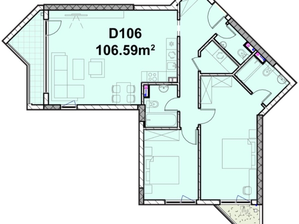 Тристаен апартамент в София, в.з. Киноцентъра - 127 кв.м за 1833 €/кв.м - Снимка #1