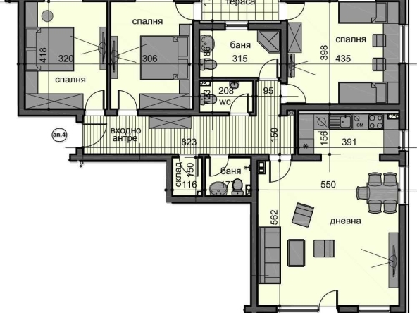 Четиристаен апартамент в Пловдив, Остромила - 179 кв.м за 978 €/кв.м - Снимка #1