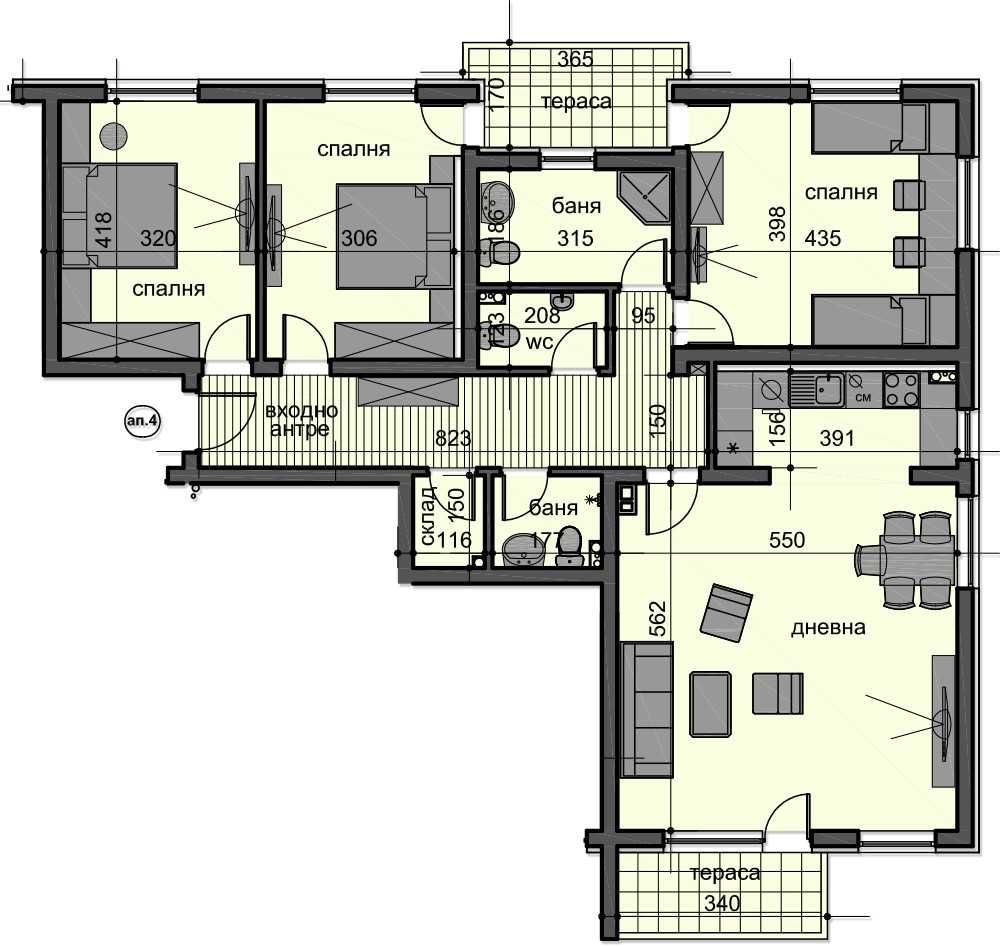 Четиристаен апартамент в Пловдив, Остромила - 179 кв.м за 978 €/кв.м - Снимка #1