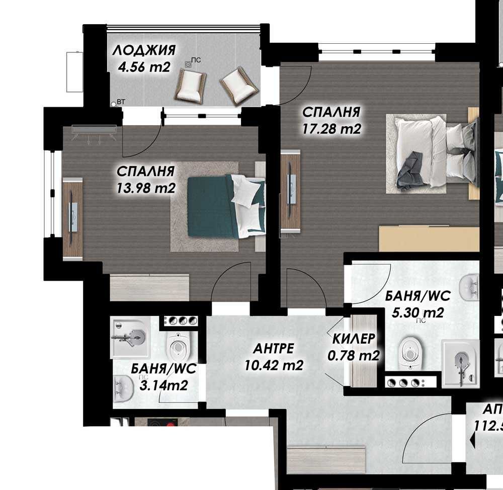 Двустаен апартамент в Пловдив, Мараша - 75 кв.м за 558 €/кв.м - Снимка #1