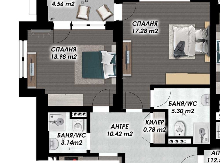 Двустаен апартамент в Пловдив, Мараша - 75 кв.м за 558 €/кв.м - Снимка #1