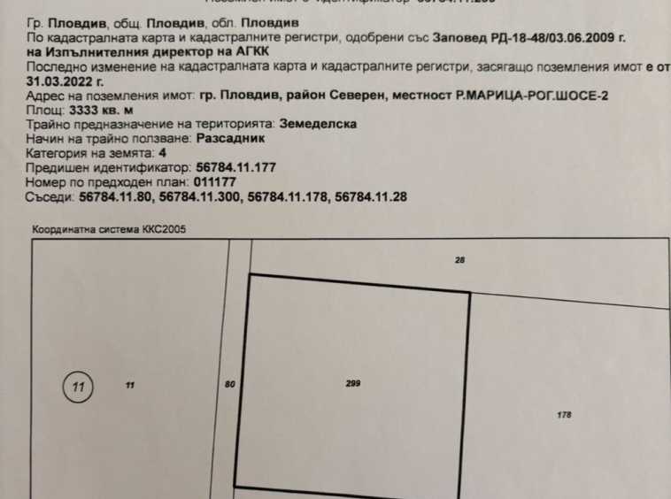 Парцел в Пловдив, Кършияка - 3333 кв.м за 15 €/кв.м - Снимка #1