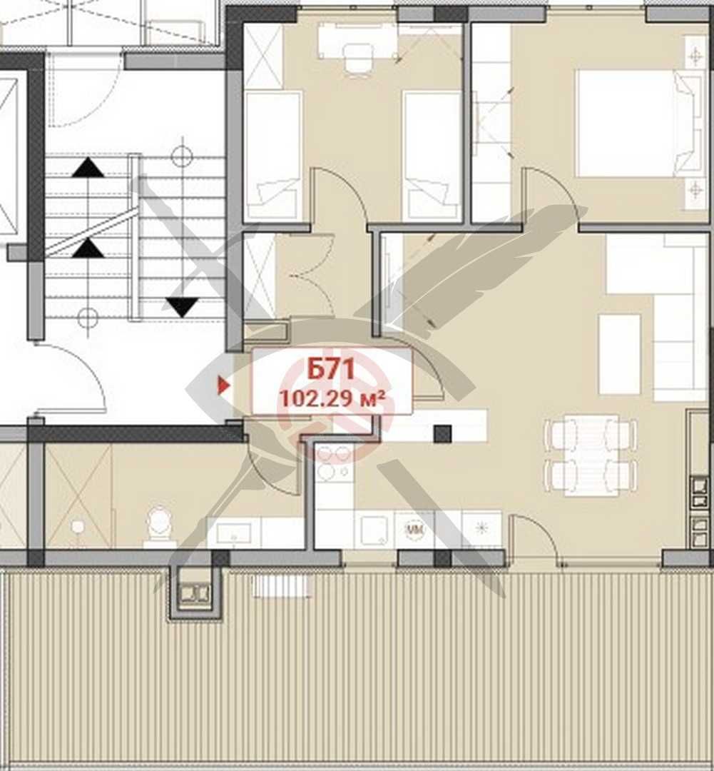 Тристаен апартамент в София, Младост 4 - 122 кв.м за 1026 €/кв.м - Снимка #1