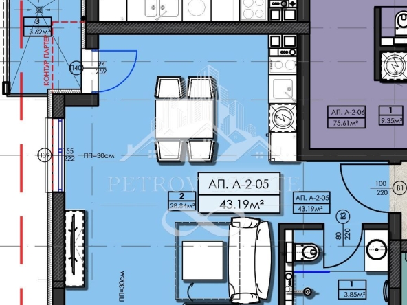 Едностаен апартамент в Велинград - 50 кв.м за 990 €/кв.м - Снимка #1
