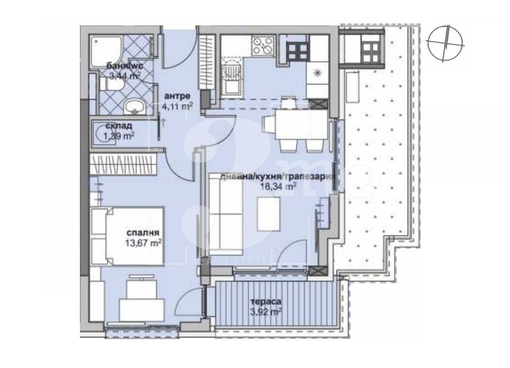 Двустаен апартамент в София, Люлин 6 - 66 кв.м за 1561 €/кв.м - Снимка #1