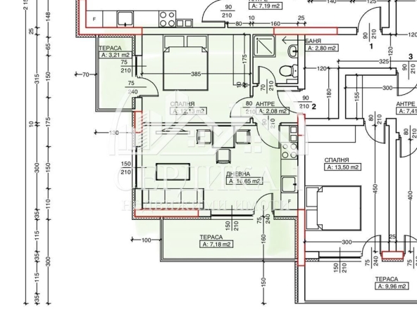 Едностаен апартамент в Благоевград, Бялата висота - 61 кв.м за 855 €/кв.м - Снимка #1