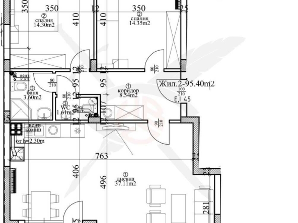Тристаен апартамент в Варна, Гръцка махала - 147 кв.м за 1499 €/кв.м - Снимка #1