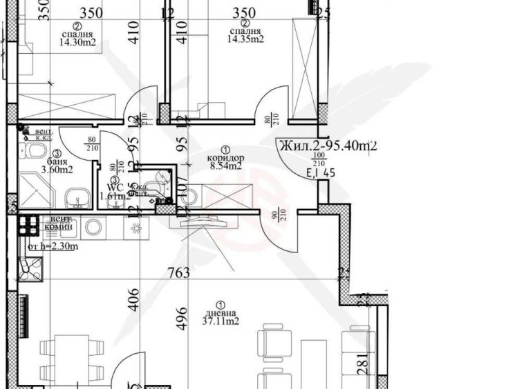 Тристаен апартамент в Варна, Гръцка махала - 147 кв.м за 1499 €/кв.м - Снимка #1