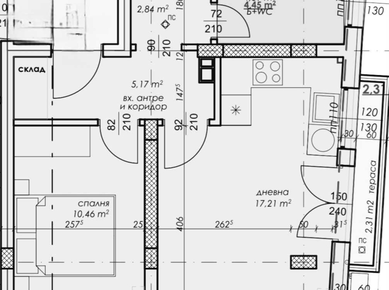 Двустаен апартамент в Пловдив, Остромила - 60 кв.м за 1200 €/кв.м - Снимка #1