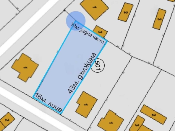 Парцел в Долни чифлик - 740 кв.м за 21 €/кв.м - Снимка #1