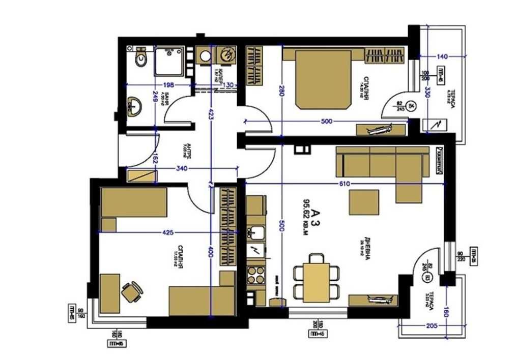 Тристаен апартамент в Пловдив, Остромила - 111 кв.м за 1082 €/кв.м - Снимка #1