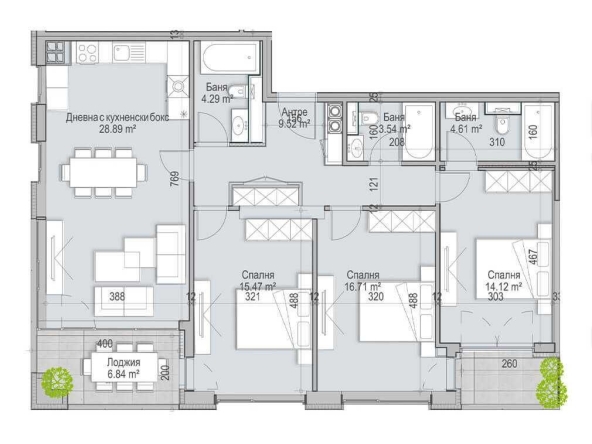 Четиристаен апартамент в София, Кръстова вада - 150 кв.м за 3000 €/кв.м - Снимка #1